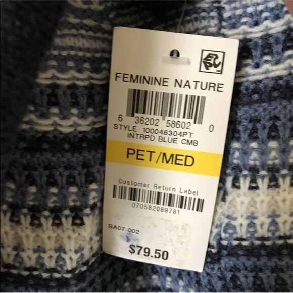 Charter Club Open Shawl collar cardigan Sz MP - Picture 5 of 6